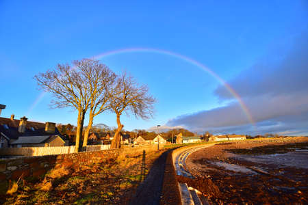 Beautiful Scotland Rainbow sceneryの写真素材