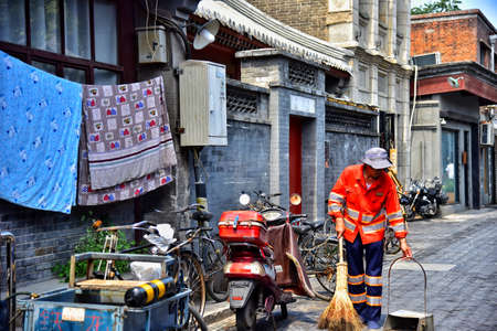 Beijing Hutong sanitation workersのeditorial素材