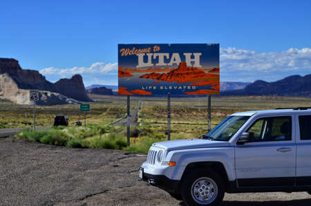 Western states drive from Utahのeditorial素材