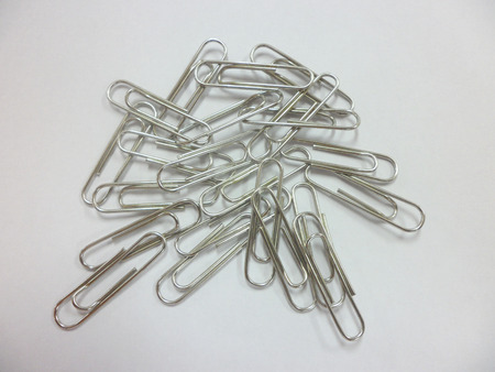 paperclip White backgroundの写真素材