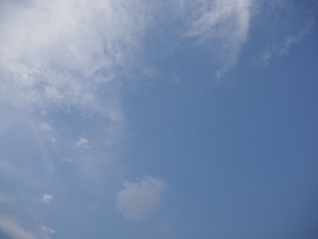 blue sky background with tiny clouds, can be used as a backgroundの写真素材