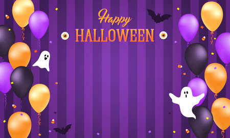 Happy Halloween bannerのイラスト素材