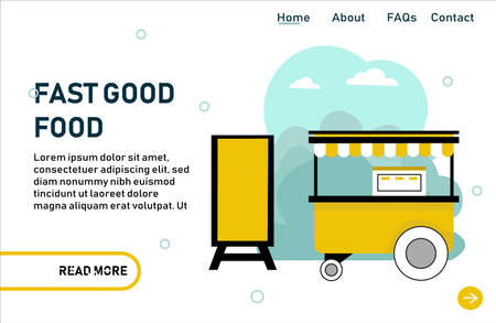 Business website foodのイラスト素材