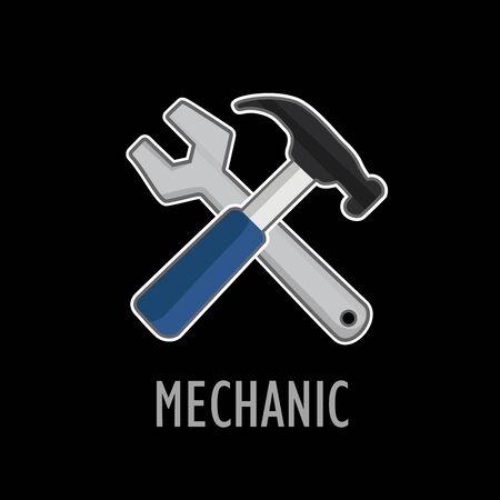 Vectors illustrations of mechanical workersのイラスト素材