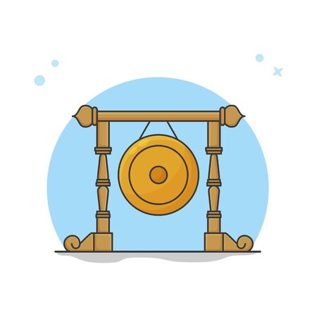 Gong Gamelan Vector. Indonesia Traditional Music Instrumentのイラスト素材