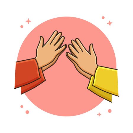 Eid Mubarak Icon Concept. Forgive Each Other Vector Illustrationのイラスト素材