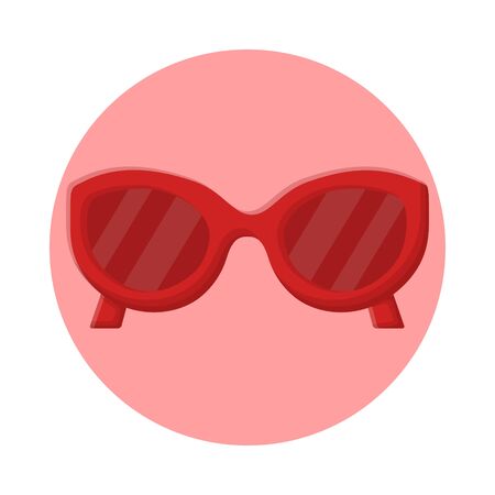 Sunglasses Hipster Style Fashion. Flat Icon Vector Designのイラスト素材