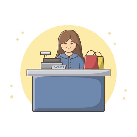 Woman Shopper Icon Design Vectorのイラスト素材
