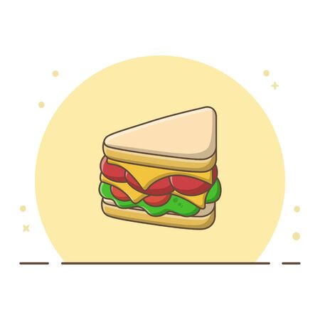 Healthy Sandwich Vector Design Conceptualのイラスト素材