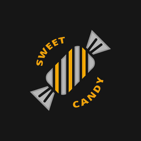 Candy Icon Filled Line Style. Sweet Candy Vector Logo Illustration. Halloween Candy Collection Symbol Icon Foodのイラスト素材