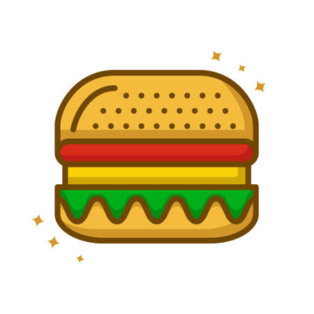 Spatula Kitchen Vector Logo Cartoon. Kitchenware Utensil Icon Filled Line Style. Kitchen Utensils Symbol Illustrationのイラスト素材