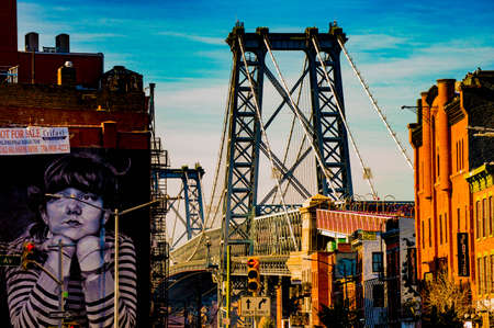 Williamsburg Bridge from Brooklynのeditorial素材