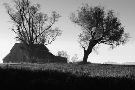 Iowa Farm in Autumnのeditorial素材