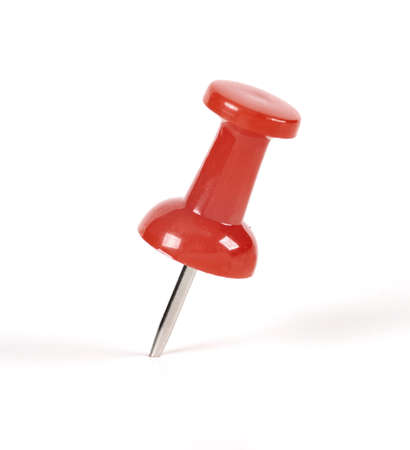 Red pin point on a white background
