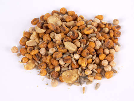 Apéritif stacked variety of nutsの写真素材