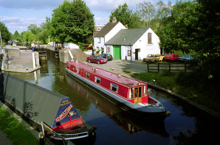 The Grand Union Canal at Rickmansworth,UKの素材