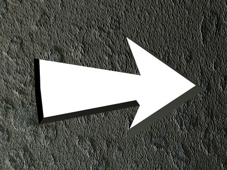 Hole in the wall, like pointer. 3d render.の写真素材