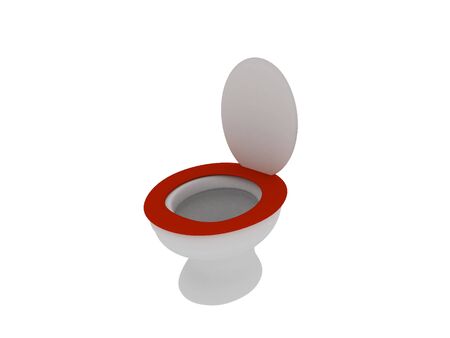 3d render of toilet. Isolated on white background.の写真素材