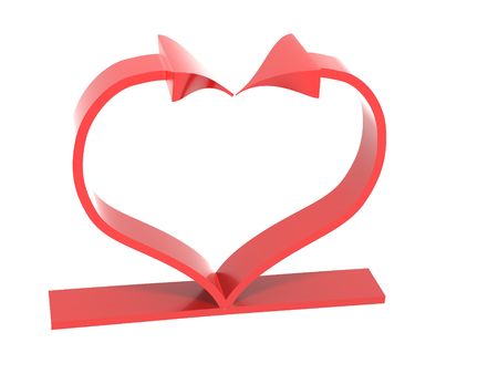 3d render of heart shape. Valentine`s day.の写真素材