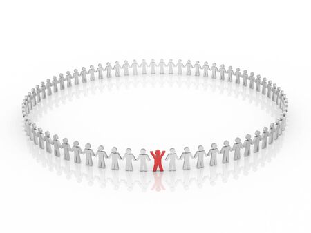 People Circle. 3d rendering.の写真素材
