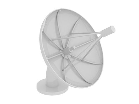 3d render of Satellite dish. Communication concept.の写真素材