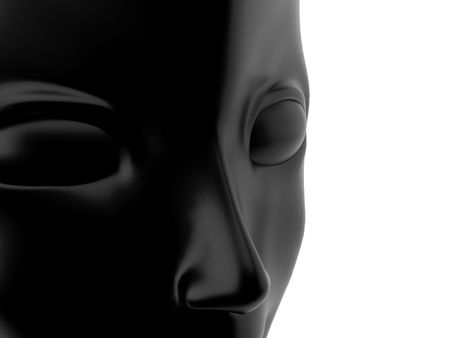 3d render of black plastic mannequin.の写真素材
