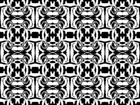 Vector illustration of abstract black and white pattern.の写真素材