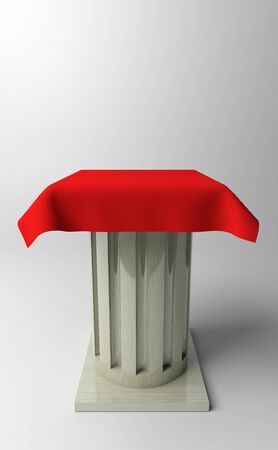3d rendered pedestal. Put on exhibition your object.の写真素材