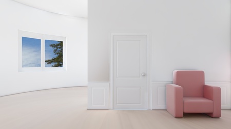 A simple home interior composition. 3d rendering.の写真素材
