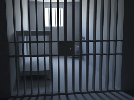3d illustration of old prison. Punishment concept.の写真素材