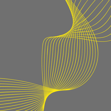 Abstract wavy lines on a gray background. Design element. Vector illustrationのイラスト素材