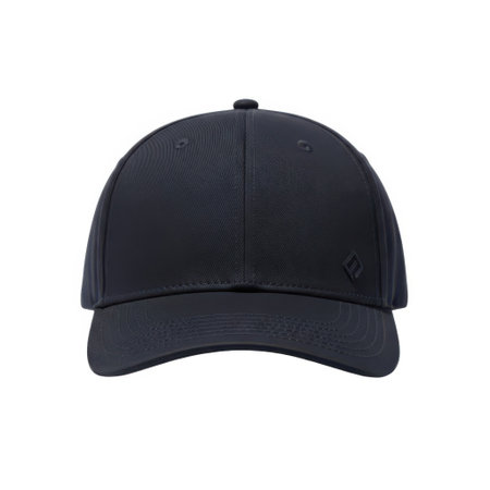 A clean front view of a classic plain black baseball cap. This versatile accessory offers both style and protection from the sun, perfect for everyday wear.の素材