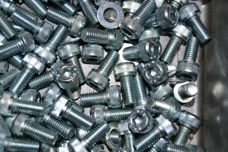 Screw, machine, scattered screws,