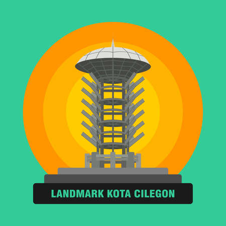 Landmark of Cilegon cityのイラスト素材