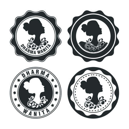 Silhouette of female dharmaのイラスト素材