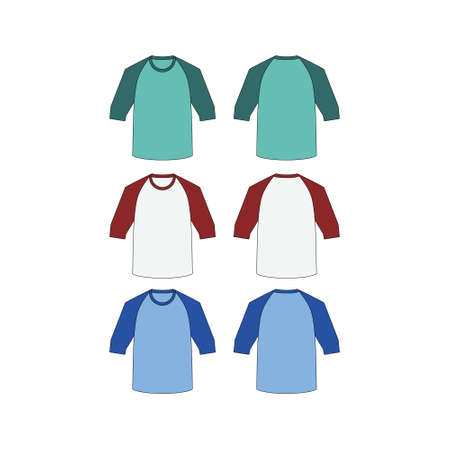 the raglan t-shirt is being vectorのイラスト素材