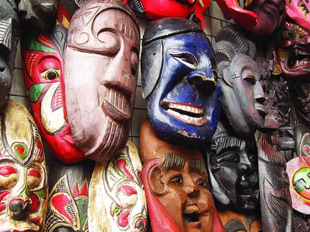 colorful masksの写真素材