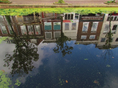 reflected facade                               の写真素材