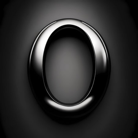 Metal alphabet symbol for web or writing. 3d render. Black font.の素材