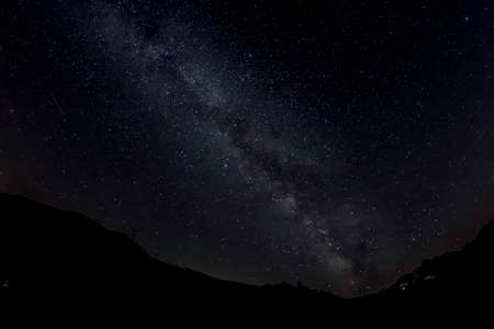 Milky Way over the Nivolet Passの写真素材