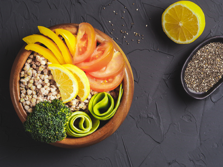 Vegetarian buddha bowlの写真素材