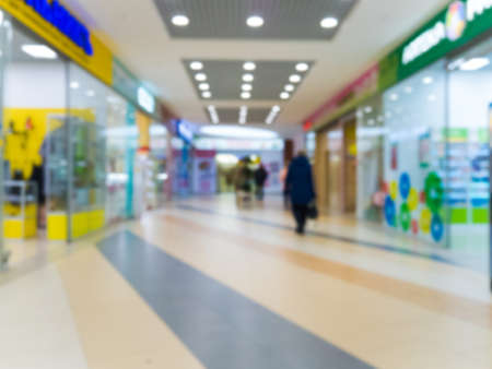 Shopping mall blur background