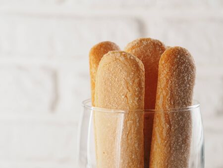 ladyfinger savoiardi biscuit cookies close up