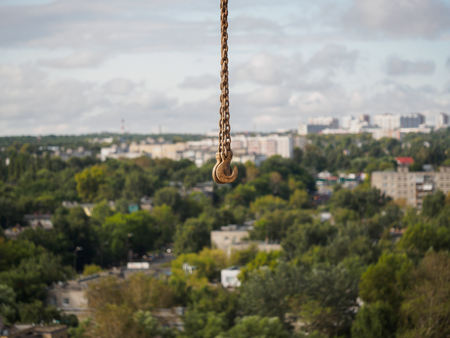 small rusty crane hook