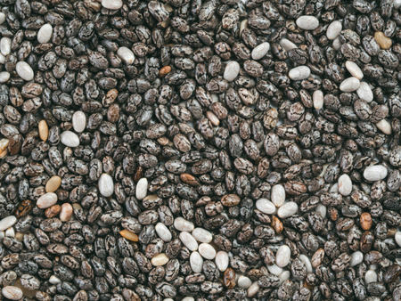 Chia seeds backgroundの写真素材