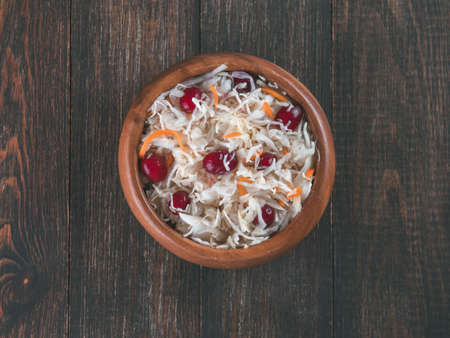 Sauerkraut with cranberry and carrotの写真素材