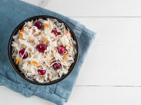 Sauerkraut with cranberry and carrotの写真素材