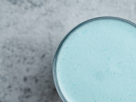 butterfly pea latte or blue spirulina latte