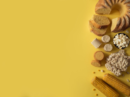 Festa Junina sweet food concept.Copyspace,top viewの写真素材