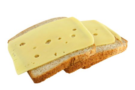 Bread with bran and with cheese の写真素材